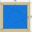 Kép 1/2 - 120x120 Bukó / nyíló 3 rétegű fa ablak RAKTÁRRÓL azonnal vihető!