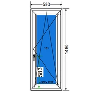 60x150 Bukó / nyíló 3 rétegű műanyag ablak RAKTÁRRÓL azonnal vihető!