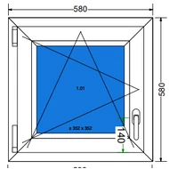60x60 Bukó / nyíló 3 rétegű műanyag ablak RAKTÁRRÓL azonnal vihető!