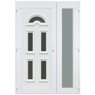 138x208cm Műanyag kétszárnyú aszimmetrikus bejárati ajtó öt kamrás profilból - Temze 3 - BAL - Befelé nyíló - (Gyártási méret: 138x208cm)