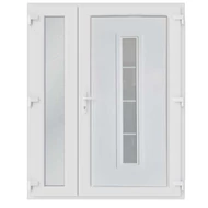 Palermo - Műanyag bejárati ajtó öt kamrás profilból - 3 rétegű üveggel -álosztós