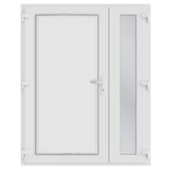 100x210 Műanyag bejárati ajtó öt kamrás ALUPLAST profilból - Teli  - 24mm hőszigetelő ajtólappal - BAL - Befelé nyíló - (Gyártási méret: 98x208)