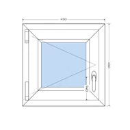 48x48 Bukó / nyíló műanyag ablak RAKTÁRRÓL