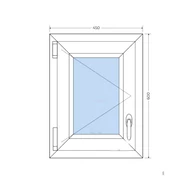 45x65 Bukó / nyíló műanyag ablak RAKTÁRRÓL