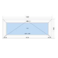 150x60 Bukó műanyag ablak RAKTÁRRÓL