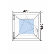 48x48 Bukó / nyíló műanyag ablak RAKTÁRRÓL
