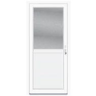75x210 Műanyag mellékbejárati ajtó 4/5 (tok/szárny) kamrás profilból - 20 mm vastagságú betéttel (Gyártási méret: 88x208) Raktárról azonnal elvihető!