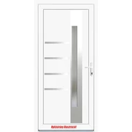 100x210 Műanyag bejárati ajtó öt kamrás profilból - 3 rétegű üveggel Firenze - BAL - Befelé nyíló - (Gyártási méret: 98x208)