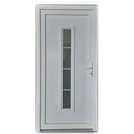 Palermo - Műanyag bejárati ajtó öt kamrás profilból - 3 rétegű üveggel -álosztós