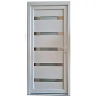 100x210 Műanyag bejárati ajtó öt kamrás profilból - Hidas 5  matt üveggel - alurátéttel - BAL - Befelé nyíló - (Gyártási méret: 98x208) 100x210 Műanyag bejárati ajtó öt kamrás profilból - Hidas 5  matt üveggel - alurátéttel - BAL - Befelé nyíló - (Gyártási méret: 98x208)