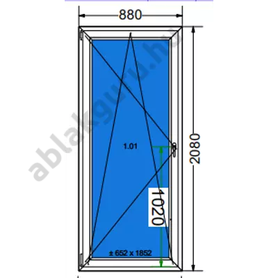 90x210 Bukó / nyíló 3 rétegű műanyag ablak RAKTÁRRÓL azonnal vihető!