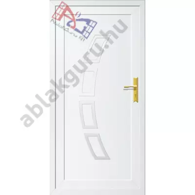 100x210cm Műanyag bejárati ajtó - 42mm-es díszpanellel-  Lily Classic (TÖMÖR) - BAL - Befelé nyíló - (Gyártási méret: 98x208cm)