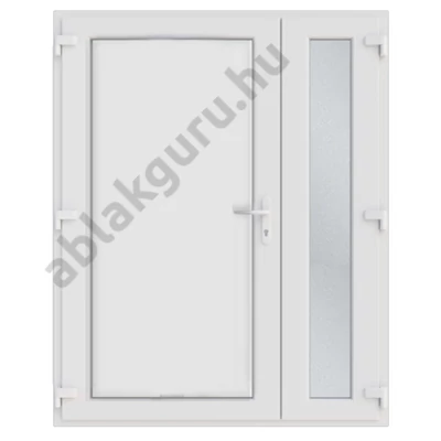 100x210 Műanyag bejárati ajtó öt kamrás ALUPLAST profilból - Teli  - 24mm hőszigetelő ajtólappal - BAL - Befelé nyíló - (Gyártási méret: 98x208)