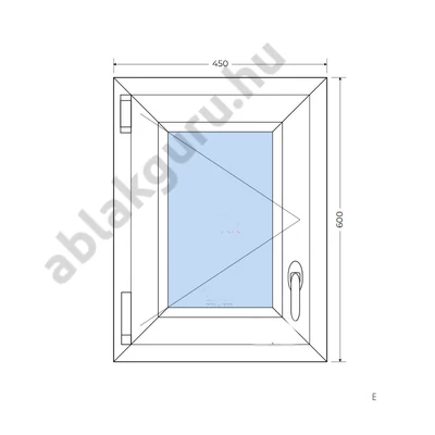 45x65 Bukó / nyíló műanyag ablak RAKTÁRRÓL