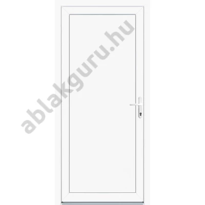 90x210 Műanyag mellékbejárati ajtó 4/5 (tok/szárny) kamrás profilból - 20 mm vastagságú betéttel - Befelé bal - (Gyártási méret: 88x208) Raktárról azonnal elvihető!