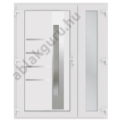 138x208cm Műanyag kétszárnyú aszimmetrikus bejárati ajtó öt kamrás profilból - Firenze - Befelé nyíló - (Gyártási méret: 138x208cm) 138x208cm Műanyag kétszárnyú aszimmetrikus bejárati ajtó öt kamrás profilból - Firenze - Befelé nyíló - (Gyártási méret: 138x208cm)