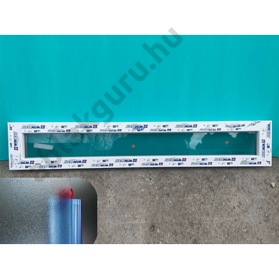 138x30 Felülvilágító ötkamrás profilból - Gríz - FIX -  - (Gyártási méret: 138x30)