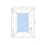 45x60Bukó / nyíló műanyag ablak (Decco 71 HAT kamrás)