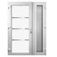 Linox - Műanyag bejárati ajtó öt kamrás profilból - Tömör panel - Kétoldali Inox rátét Linox - Műanyag bejárati ajtó öt kamrás profilból - Tömör panel - Kétoldali Inox rátét