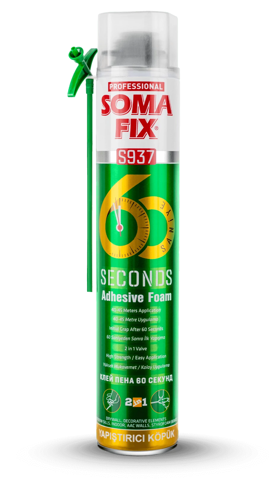 SomaFix S937 Pisztolyos 60s gyors kötésű ragasztó hab