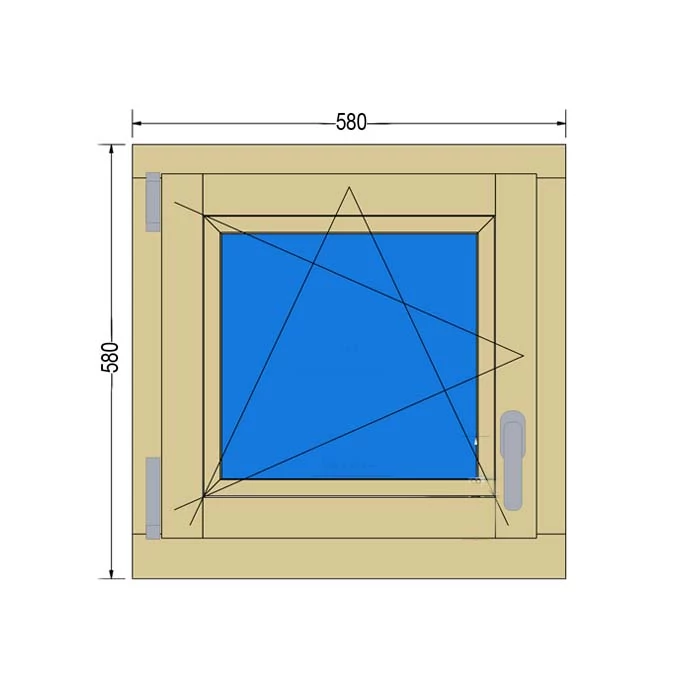 60x60 Bukó / nyíló fa ablak 3 rétegű (Ug=0,5) üveggel (Decco 83 ROTO)